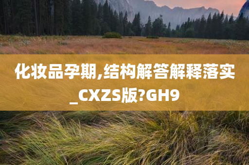 化妆品孕期,结构解答解释落实_CXZS版?GH9