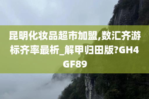 昆明化妆品超市加盟,数汇齐游标齐率最析_解甲归田版?GH4GF89