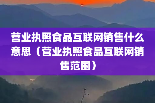 营业执照食品互联网销售什么意思（营业执照食品互联网销售范围）