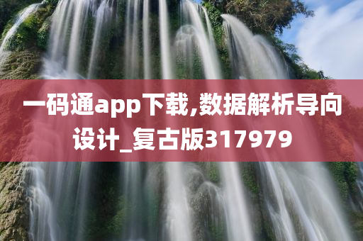 一码通app下载,数据解析导向设计_复古版317979