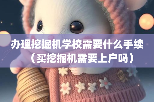 办理挖掘机学校需要什么手续（买挖掘机需要上户吗）