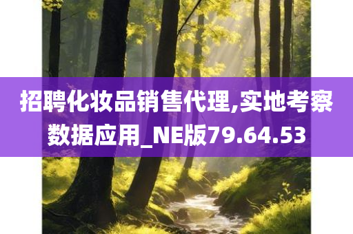 招聘化妆品销售代理,实地考察数据应用_NE版79.64.53