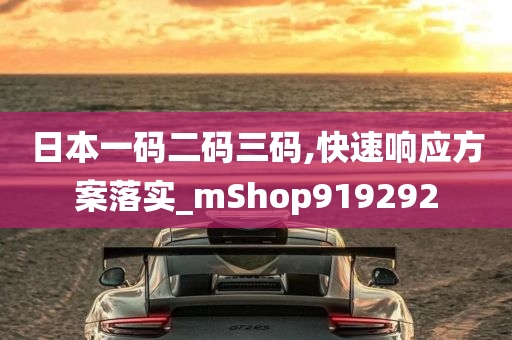 日本一码二码三码,快速响应方案落实_mShop919292