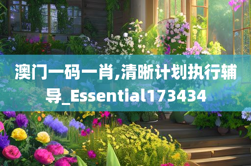 澳门一码一肖,清晰计划执行辅导_Essential173434