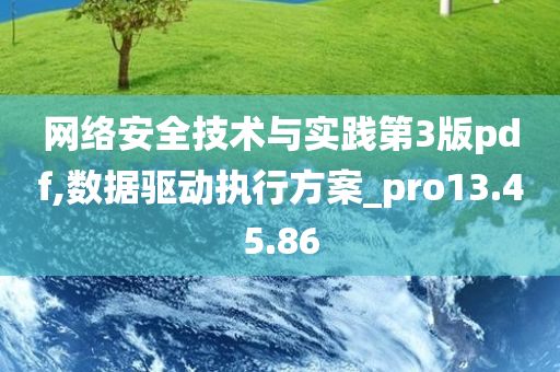 网络安全技术与实践第3版pdf,数据驱动执行方案_pro13.45.86