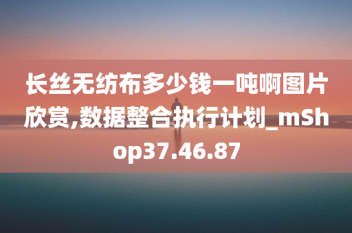 长丝无纺布多少钱一吨啊图片欣赏,数据整合执行计划_mShop37.46.87