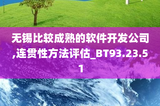 无锡比较成熟的软件开发公司,连贯性方法评估_BT93.23.51