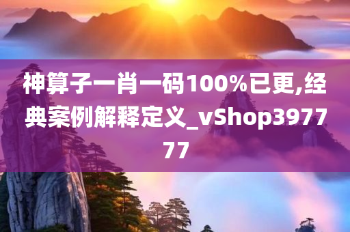 神算子一肖一码100%已更,经典案例解释定义_vShop397777