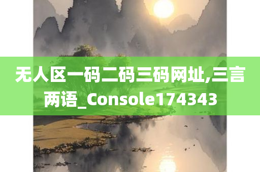 无人区一码二码三码网址,三言两语_Console174343