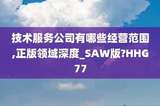 技术服务公司有哪些经营范围,正版领域深度_SAW版?HHG77