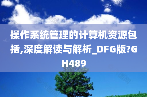 操作系统管理的计算机资源包括,深度解读与解析_DFG版?GH489