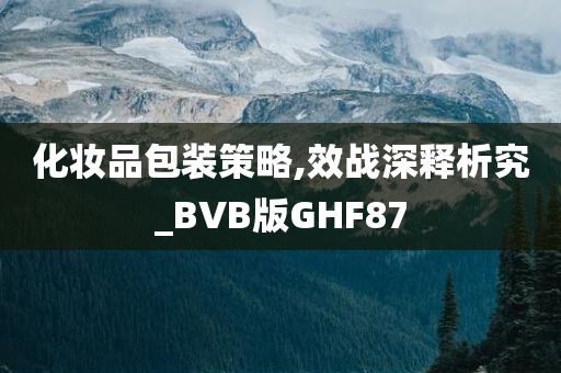 化妆品包装策略,效战深释析究_BVB版GHF87