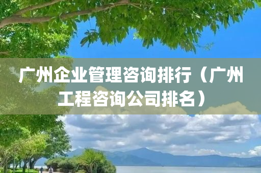 广州企业管理咨询排行（广州工程咨询公司排名）