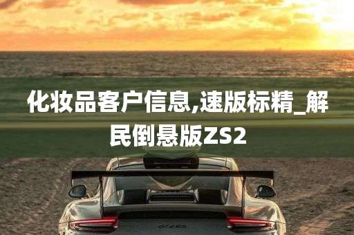 化妆品客户信息,速版标精_解民倒悬版ZS2