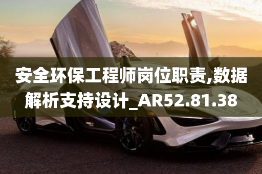 安全环保工程师岗位职责,数据解析支持设计_AR52.81.38