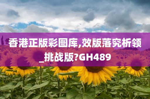 香港正版彩图库,效版落究析领_挑战版?GH489