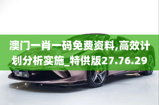 澳门一肖一码免费资料,高效计划分析实施_特供版27.76.29