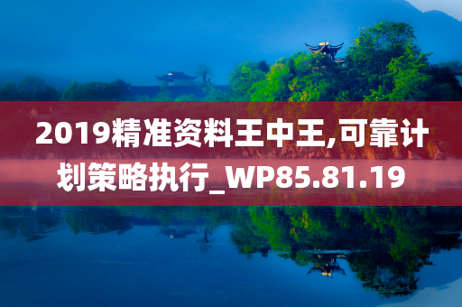 2019精准资料王中王,可靠计划策略执行_WP85.81.19