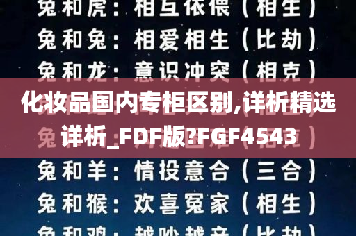 化妆品国内专柜区别,详析精选详析_FDF版?FGF4543