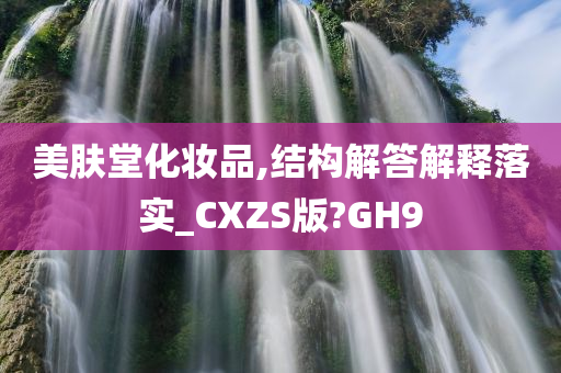 美肤堂化妆品,结构解答解释落实_CXZS版?GH9