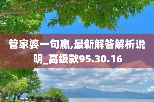 管家婆一句赢,最新解答解析说明_高级款95.30.16