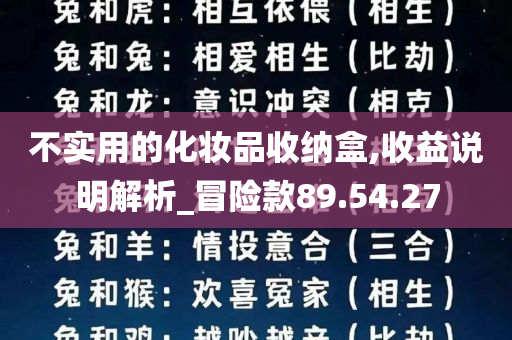 不实用的化妆品收纳盒,收益说明解析_冒险款89.54.27