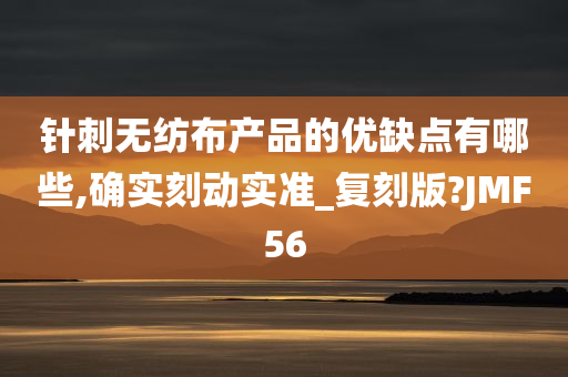 针刺无纺布产品的优缺点有哪些,确实刻动实准_复刻版?JMF56