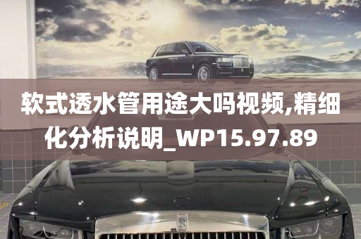 软式透水管用途大吗视频,精细化分析说明_WP15.97.89