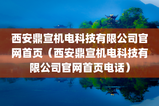 西安鼎宣机电科技有限公司官网首页（西安鼎宣机电科技有限公司官网首页电话）