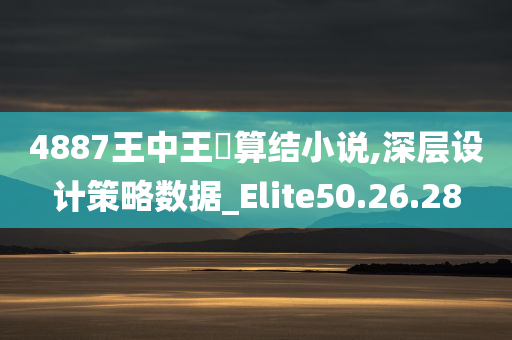 4887王中王鉄算结小说,深层设计策略数据_Elite50.26.28