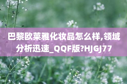 巴黎欧莱雅化妆品怎么样,领域分析迅速_QQF版?HJGJ77