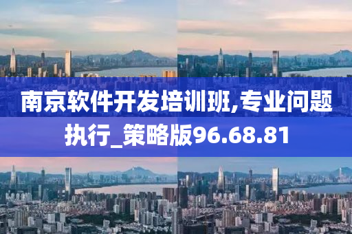 南京软件开发培训班,专业问题执行_策略版96.68.81