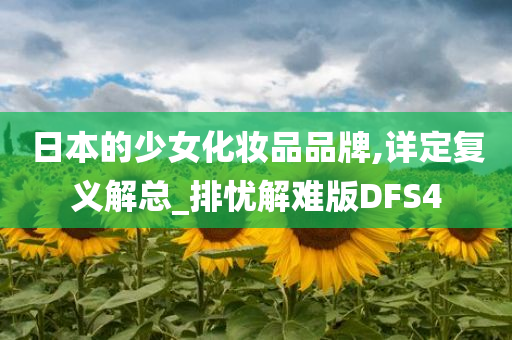 日本的少女化妆品品牌,详定复义解总_排忧解难版DFS4