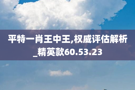 平特一肖王中王,权威评估解析_精英款60.53.23