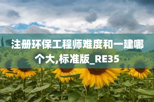 注册环保工程师难度和一建哪个大,标准版_RE35