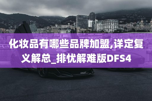 化妆品有哪些品牌加盟,详定复义解总_排忧解难版DFS4