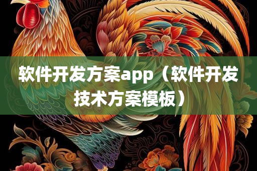 软件开发方案app（软件开发技术方案模板）