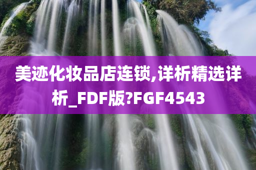 美迹化妆品店连锁,详析精选详析_FDF版?FGF4543