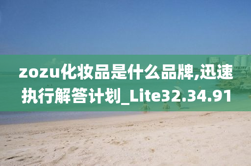 zozu化妆品是什么品牌,迅速执行解答计划_Lite32.34.91