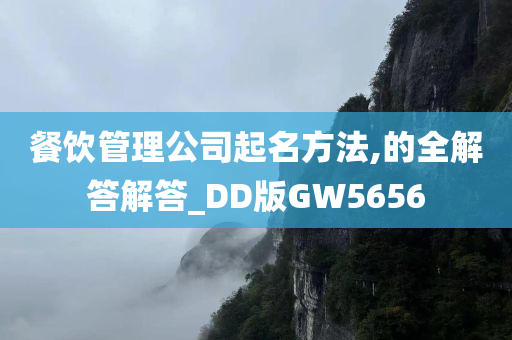 餐饮管理公司起名方法,的全解答解答_DD版GW5656