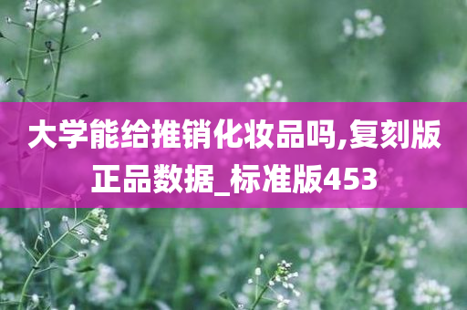 大学能给推销化妆品吗,复刻版正品数据_标准版453