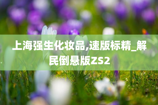 上海强生化妆品,速版标精_解民倒悬版ZS2