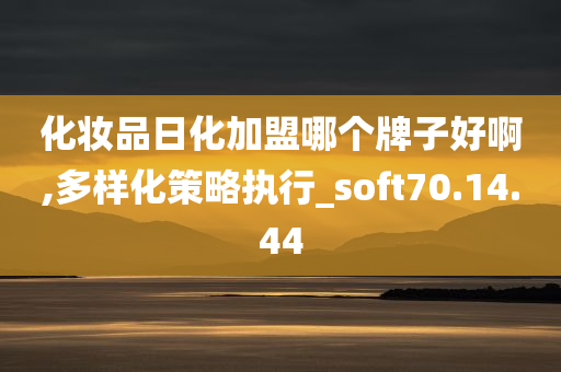 化妆品日化加盟哪个牌子好啊,多样化策略执行_soft70.14.44