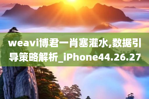 weavi博君一肖塞灌水,数据引导策略解析_iPhone44.26.27