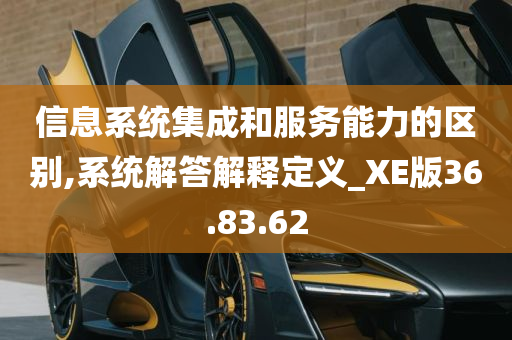 信息系统集成和服务能力的区别,系统解答解释定义_XE版36.83.62