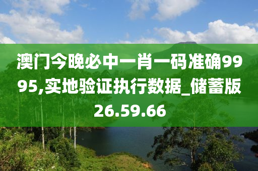 澳门今晚必中一肖一码准确9995,实地验证执行数据_储蓄版26.59.66