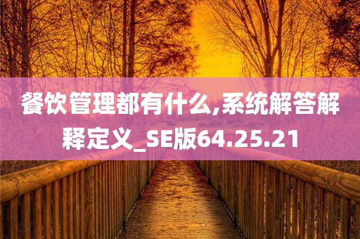 餐饮管理都有什么,系统解答解释定义_SE版64.25.21