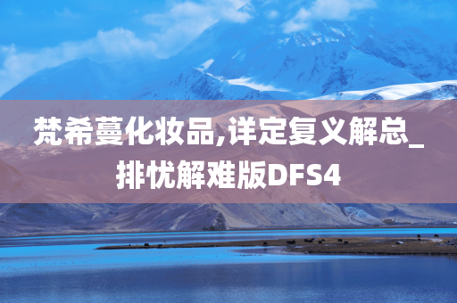 梵希蔓化妆品,详定复义解总_排忧解难版DFS4