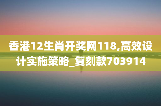 香港12生肖开奖网118,高效设计实施策略_复刻款703914