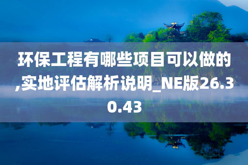 环保工程有哪些项目可以做的,实地评估解析说明_NE版26.30.43